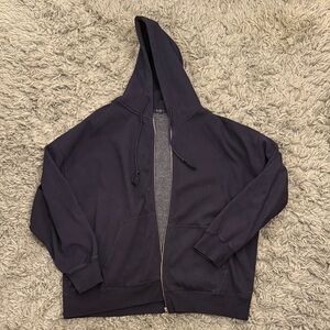 Brandy Melville Navy Zip-up